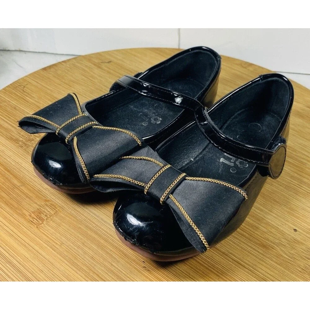 Little Girl Black Dress Shoe Size 26